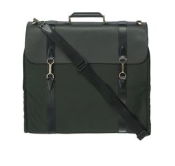 Two Hangers Garment Case, Nylon/Taiga Leather, Green, S, 2*